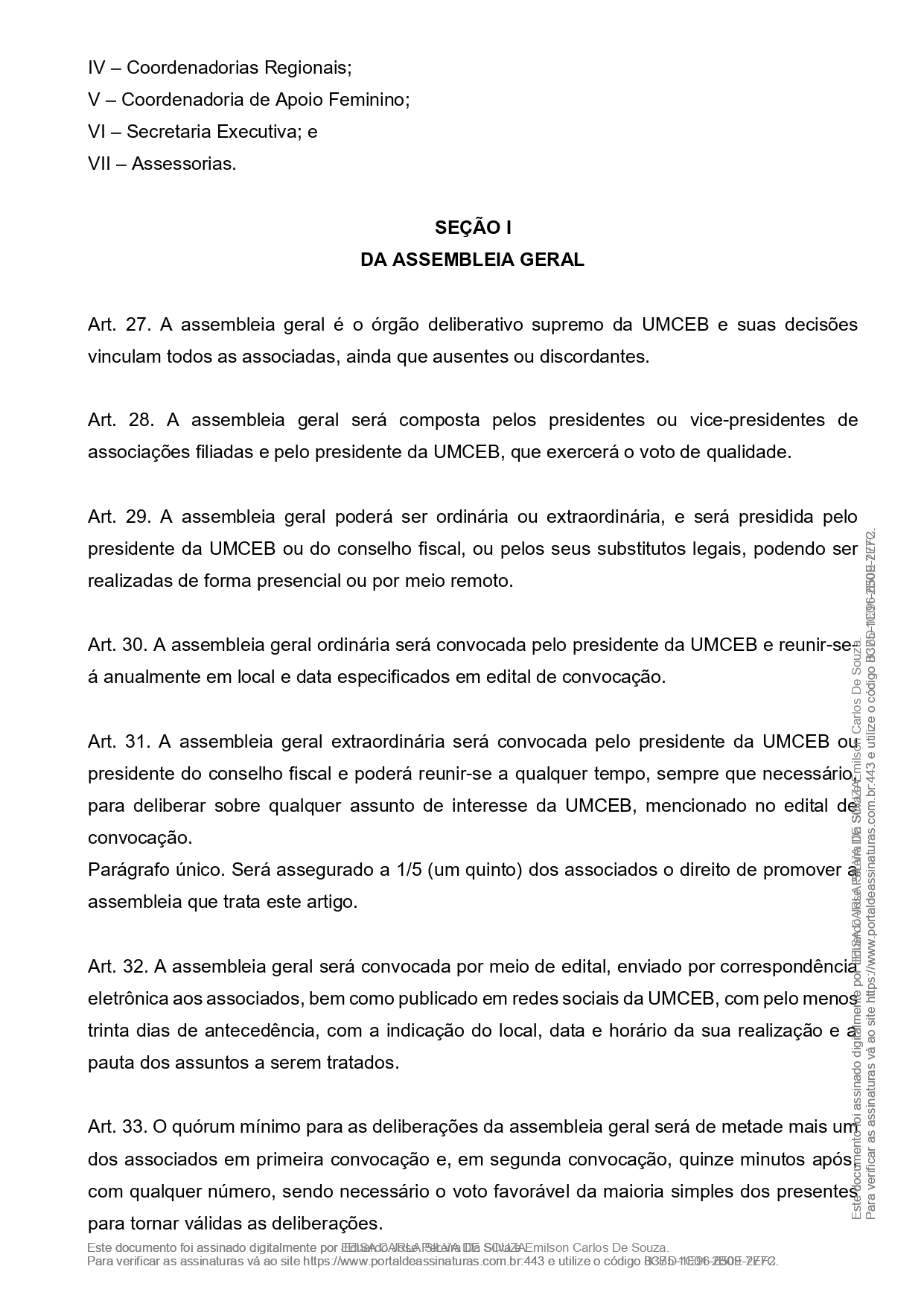 Estatuto da UMCEB 2 Alteracao 2021 Manifesto