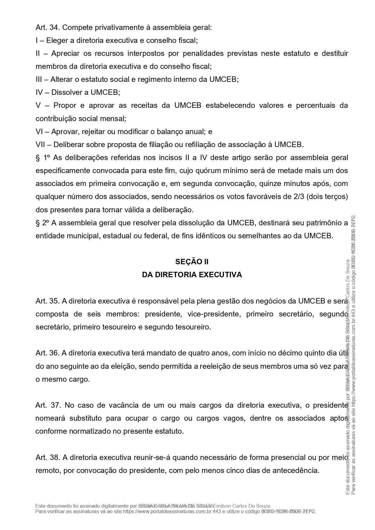 Estatuto da UMCEB 2 Alteracao 2021 Manifesto